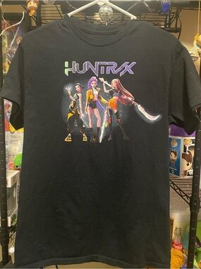 Netflix K-POP Demon Hunters HUNTRX Black Graphic Tee Size M
